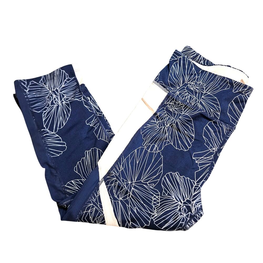 Calvin Klein Performance Wick Size Large L Running Pants Light Pink Blue Floral